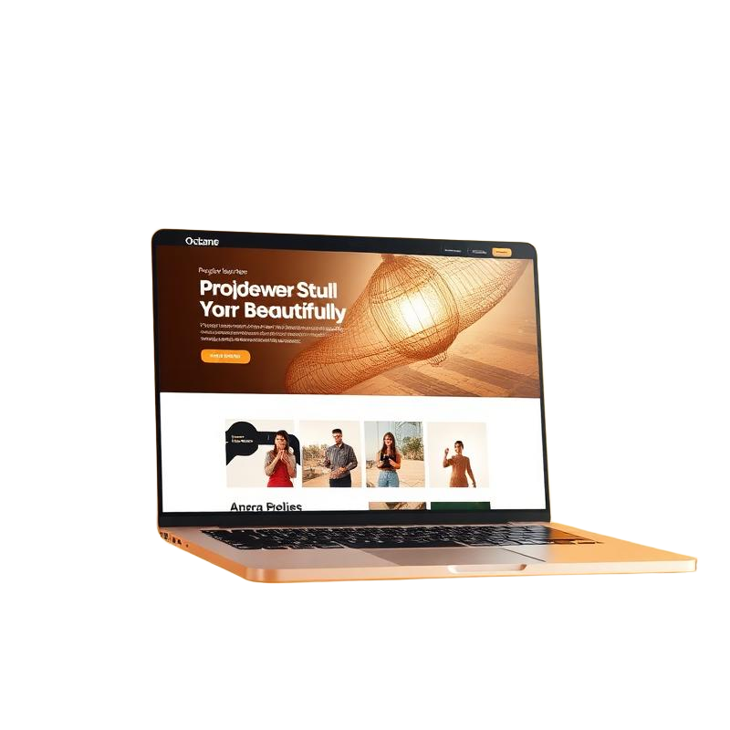 Laptop 3D z nowoczesną stroną